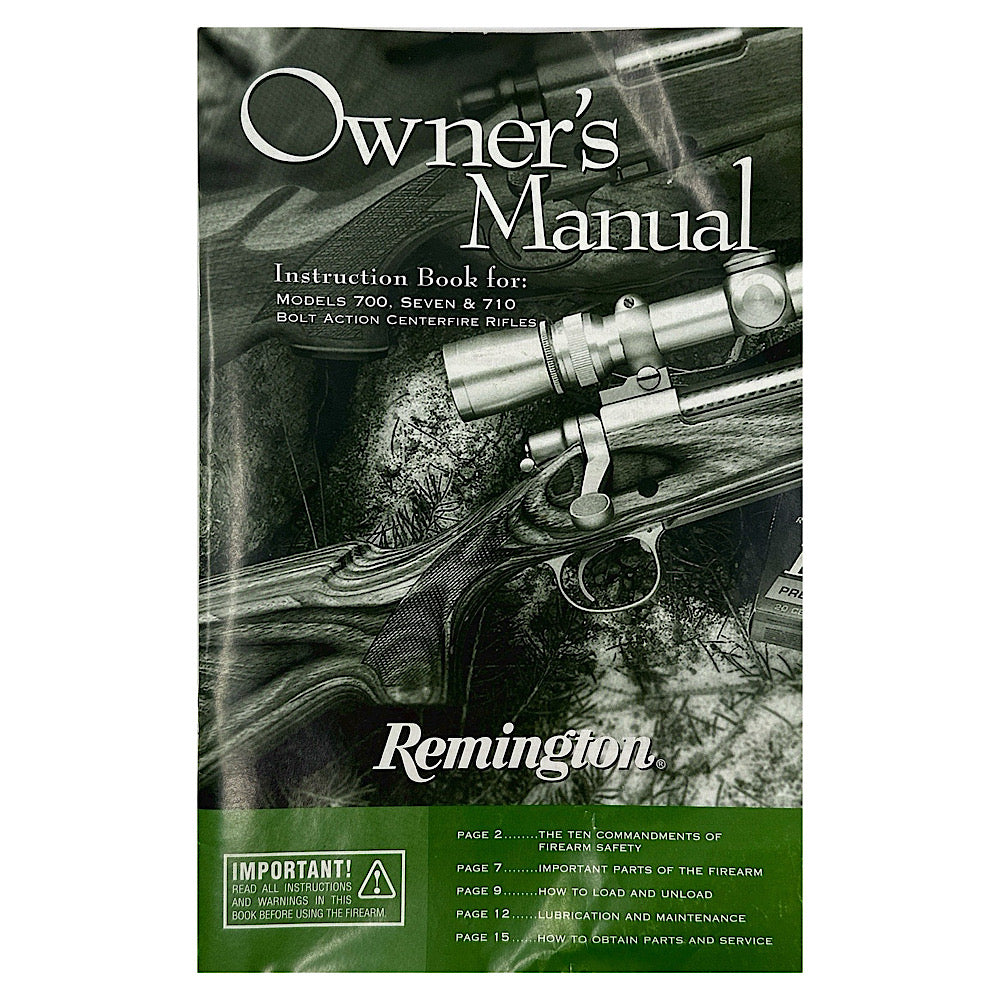 Reminton Owner's manual for 1100 H-87 &amp; 11-87 Super Auto Shotgun - Canada Brass - 
