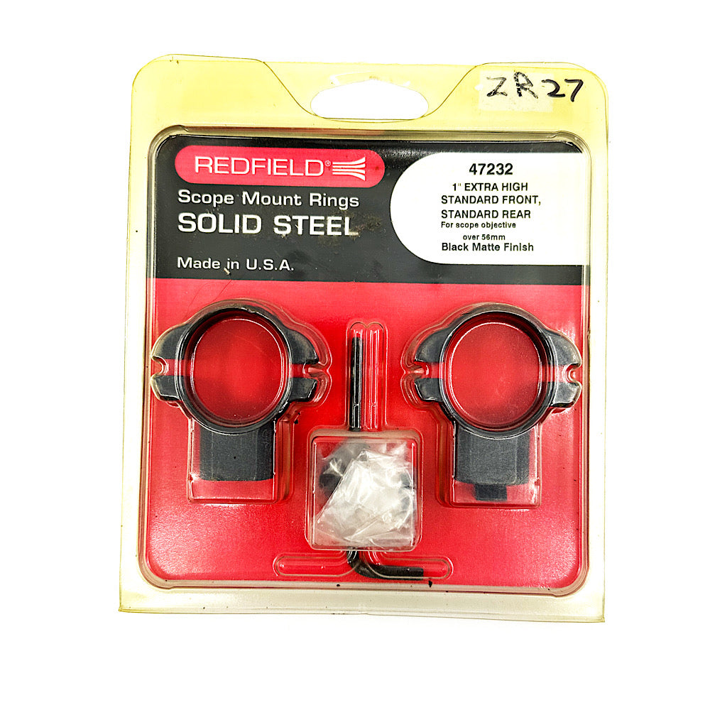 Redfield #47232 1" Extra High Matte Scope Rings (Turn In) - Canada Brass - 