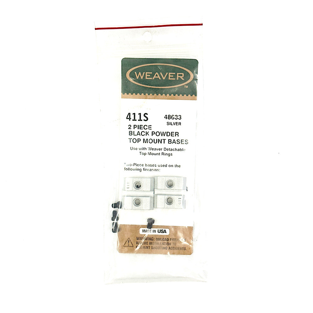 Weaver 48633 Silver Base set for Thompson Center System 1 & Blkd - Canada Brass - 