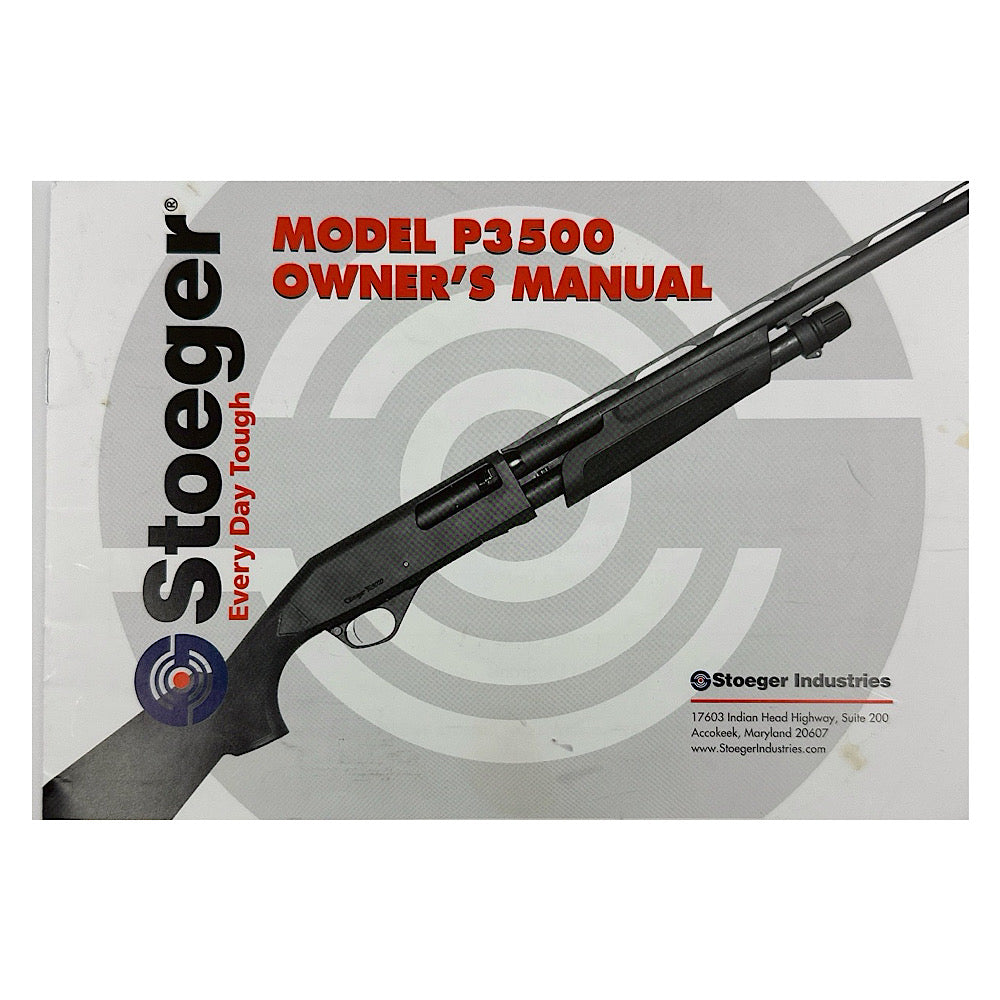 Stoeger Mod P3500 Pump Shotgun Owner's Manual