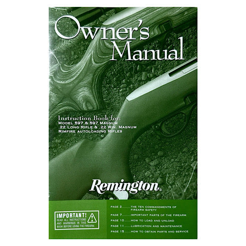 Remington Model 597 + 597 Mag & Owners Manual