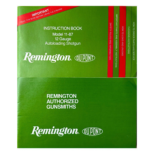 Remington Mod 11-87 12ga Shotgun Owner's Manual & Warranty Gunsmith Booklet