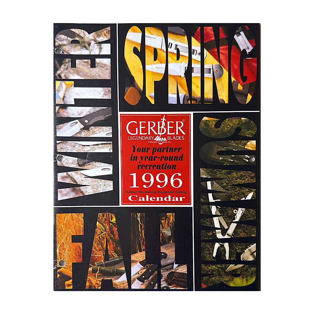 Gerber Legendary Blades 1996 Calendar &amp; Catalog