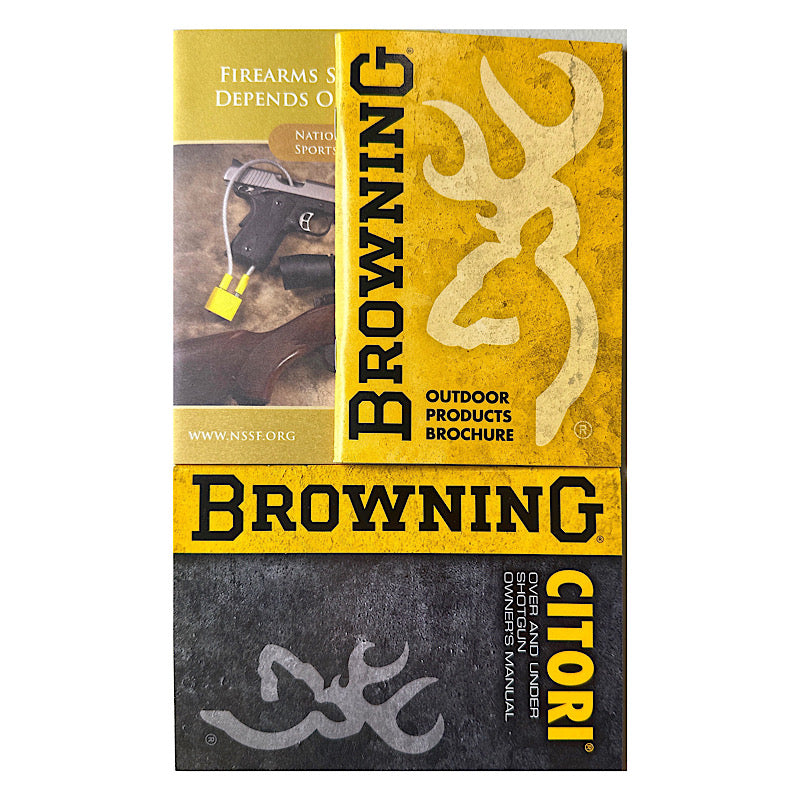 Browning Citori O&amp;U Shotgun Owner's manual (current) with Brn Small Cutab - Canada Brass - 