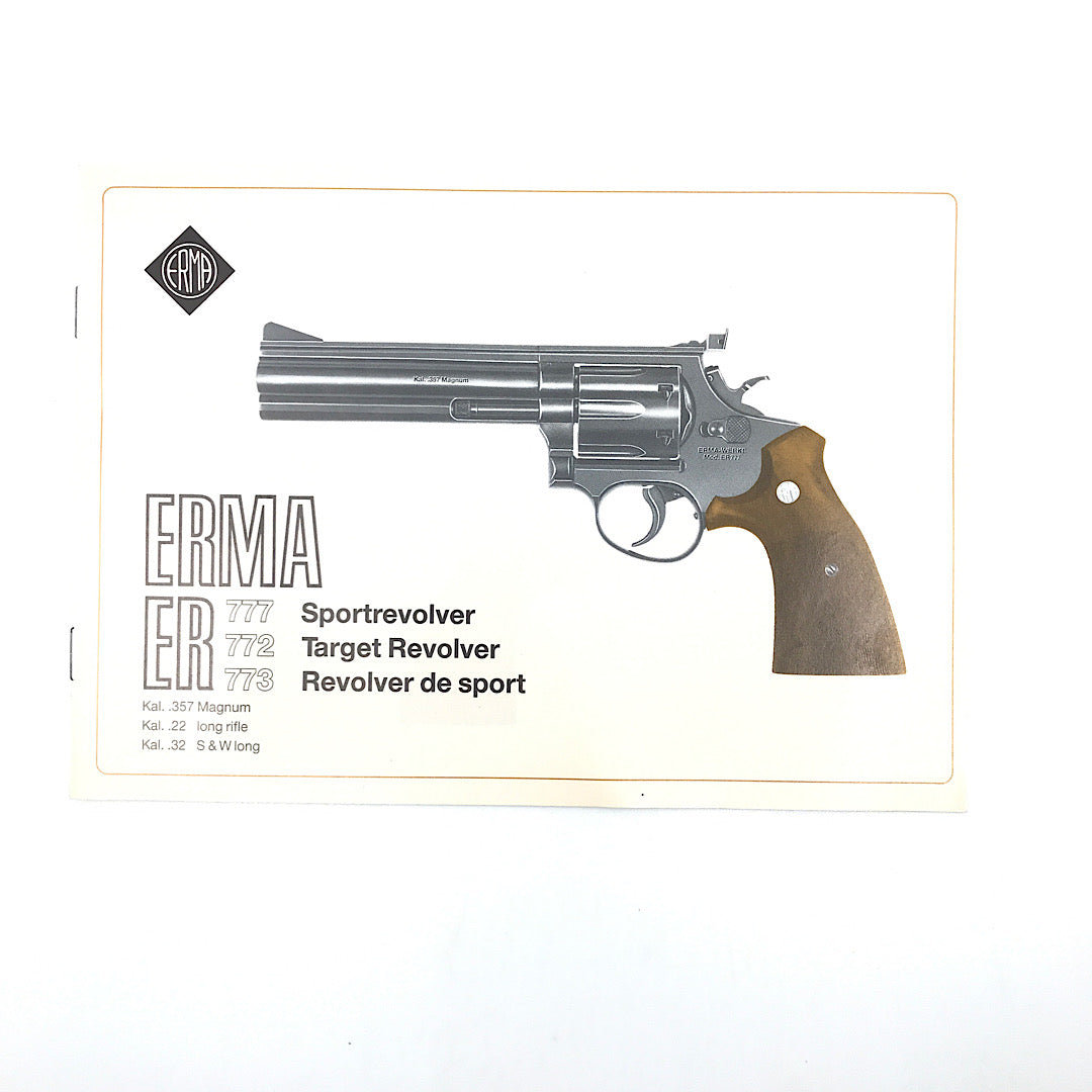 Erma ER 777, 772, 773 and manual 357 Mag, 22 LR, 32 S&W Revolver parts Schematic