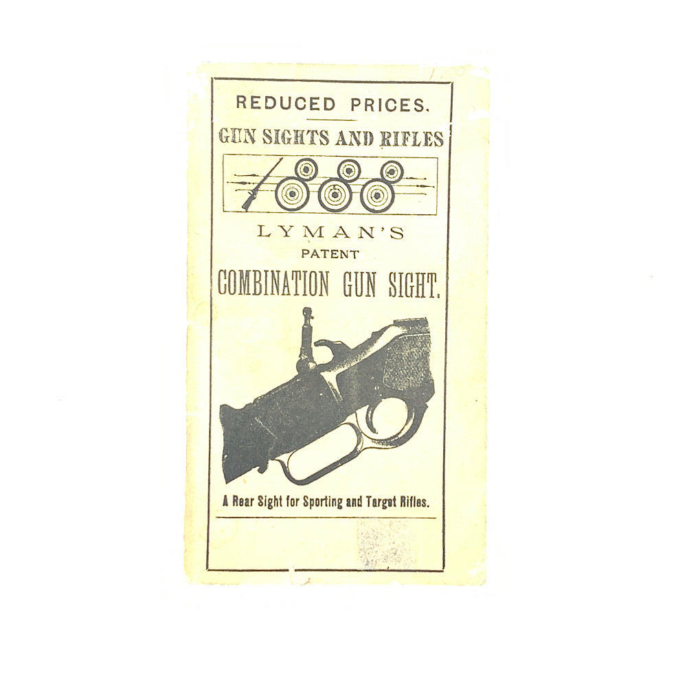 Lyman Original 1890's Gun Sight Catalogue &amp; Shooting Instruction SB 60 pgs