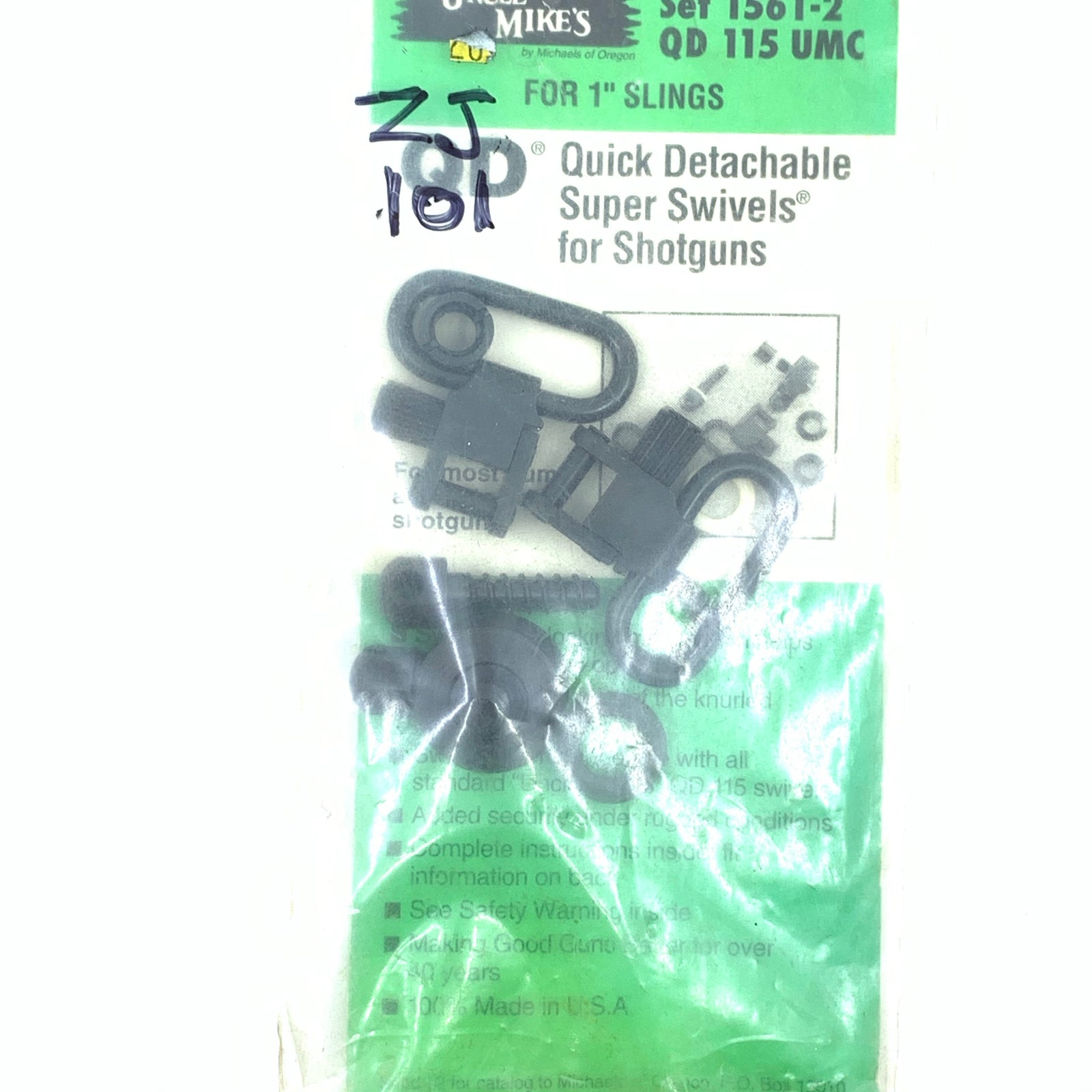Uncle Mikes 1561-2 Set QD Swivels For Most Pump & Automatic Shotguns