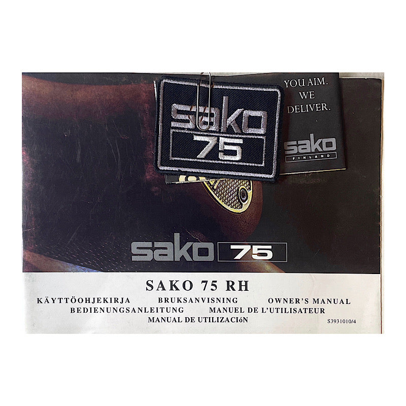 Sako 75 RH Rifle Owner's Manual & Crest - Canada Brass - 