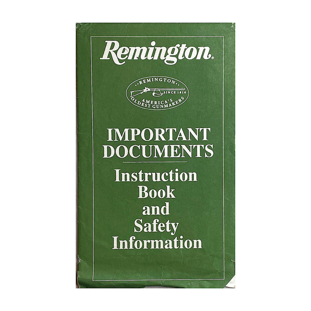 Remington Owner's manual for Model 597, Model 597 Magnum, 22 Long Rifle Caliber Rimfire, 22 Win Mag Caliber Rimfire autoloading Rifles 18 pgs (original envelope containing manual has some rip - Canada Brass - 