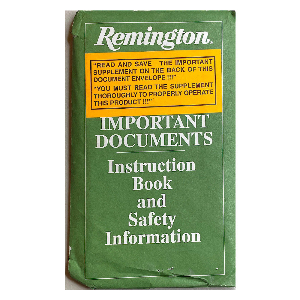 Remington Model 870 &amp; 870 Super Magnum Pump Action Shotguns Owner's Manual in shipping envelope - Canada Brass - 